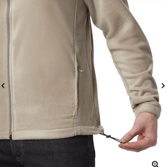 COLUMBIA Mens Steens Mountain Fleece Zip Up Jacket Large Tusk Tan $65 EUC lcsr - Picture 3 of 15